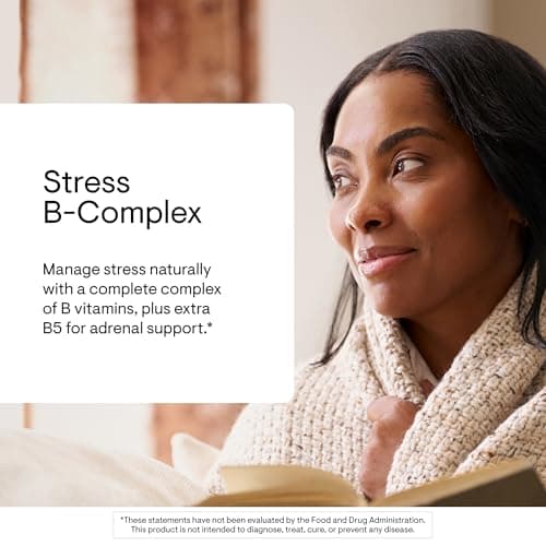 THORNE - Stress B-Complex - Vitamins B2, B6, B12 & Folate in Highly-Absorbable and Active Forms - Extra Vitamin B5 for Adrenal Support, Stress Management & Immune Function* - 60 Servings