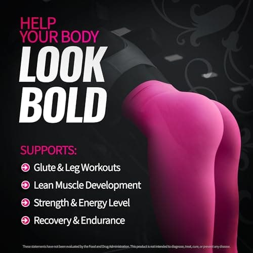 Bold Buns Creatine for Women – Supplement with Collagen & BCAA – Supports Muscle Development, Post-Workout Recovery, Skin Elasticity, Healthy Hair & Nail (30 Servings, Unflavored)