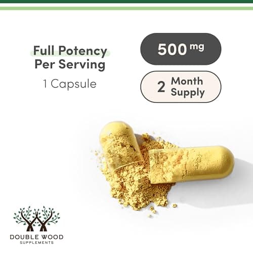 Berberine Supplement 500mg, High Purity 97% HCl, 60 Capsules (Third Party Tested, Non-GMO, Gluten Free, Vegan Safe) AMPK Activator - Berberine HCL for Cardiovascular Health by Double Wood