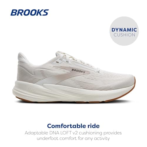 Brooks Women’s Revel 8 Neutral Running & Walking Shoe - White/Chateau Grey - 9 Medium