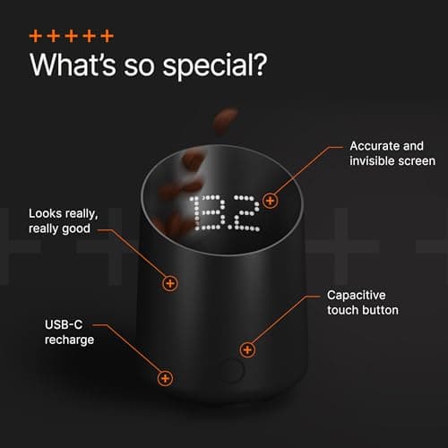 Subminimal Subscale Digital Dosing Cup with LED Display – Sleek & Precise Scale - Dosing & Brewing Accessories, Measures Coffee Grounds for Espresso - Black