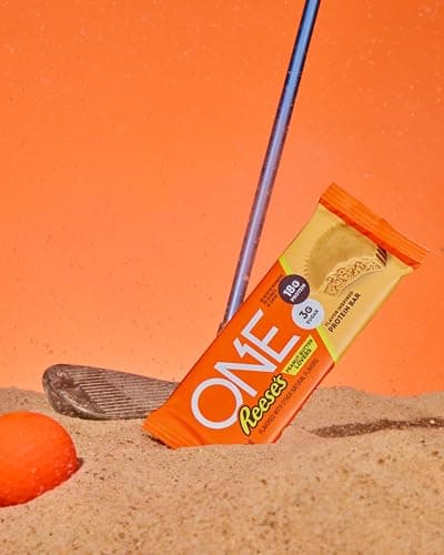 ONE Protein Bars, Reese's Peanut Butter Lovers, Gluten Free with 18g Protein and 3g Sugar, Pantry Staples, 2.12 oz (12 Count)