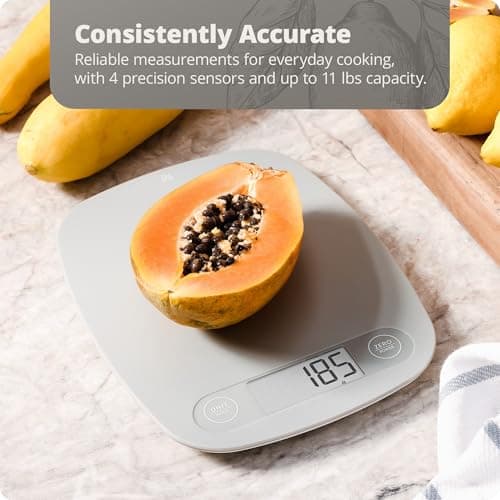Greater Goods Food Scale – Digital Kitchen Scale, 1g Precision, Easy-Tare & Quick Conversion, Slim Compact Design, Durable & Portable | Ideal for Cooking, Baking & Meal Prep