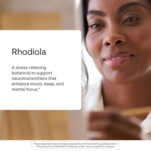 Thorne Rhodiola - Botanical Supplement for Stress Relief - Enhances Sleep, and Mental Focus - 60 Capsules