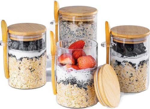 MHDCLY Overnight Oats Containers Review – 4 Pack Glazen Potten Getest