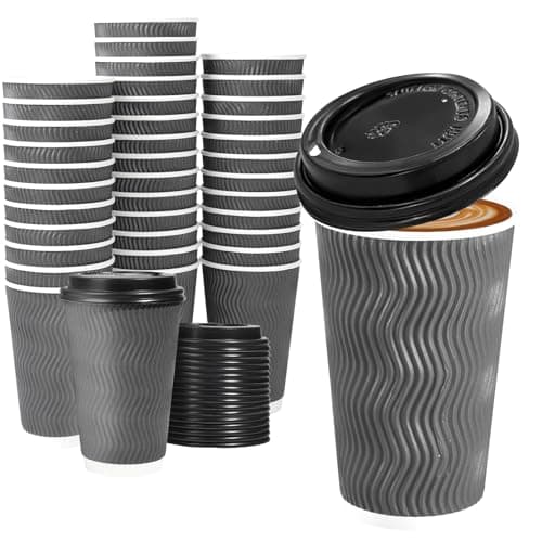 Lamosi 50 Pack 16 oz Insulated Disposable Coffee Cups Review