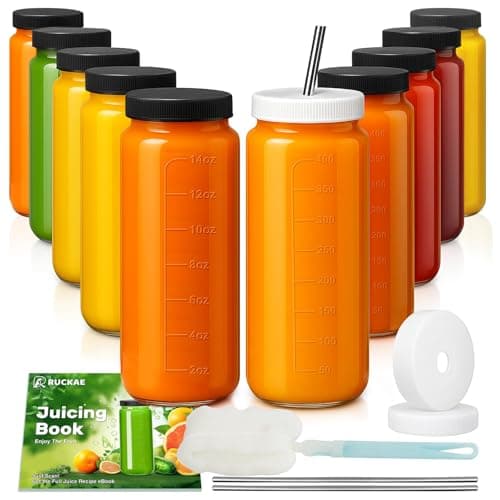 Bouteilles de Jus en Verre Ruckae 16oz Test & Avis 2025