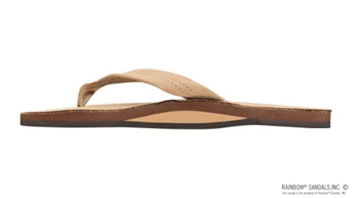 Rainbow Sandals Men's Premier Leather Single Layer Wide Strap with Arch, Sierra Brown, Large / 9.5-10.5 D(M) US