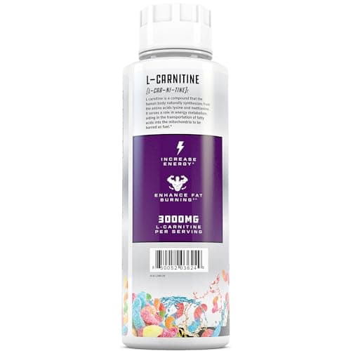 Cutler Nutrition Liquid L-Carnitine Fat Burner Supplement with Acetyl L-Carnitine & L-Carnitine Tartrate - Fat Burner Formula for Optimal Absorption, Energy & Muscle Support | Sour Gummy Flavor