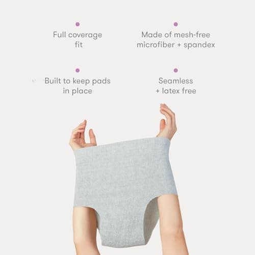 Frida Mom Postpartum Underwear, Disposable C-Section Panties, High-Waist, Seamless, Stretch Support for C-Section Recovery, Size Regular (28"-42"), Pack of 8
