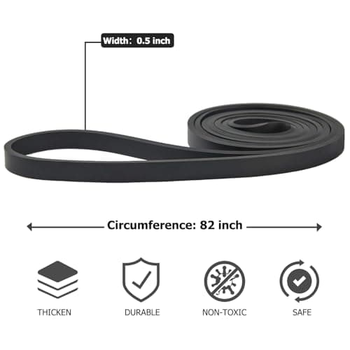 Pull Up Bands, Resistance Bands, Pull Up Assistance Band Exercise Bands for Men & Women Working Out, Body Stretching, Physical Therapy, Muscle Training - Black