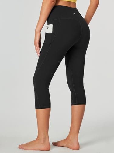 Heathyoga Capri Leggings for Women High Waisted Capri Leggings with Pockets for Women Yoga Pants with Pockets