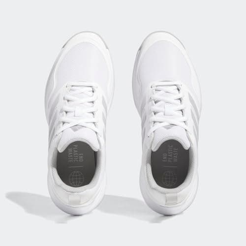 adidas Women's Tech Response Spikeless 3.0 Golf Shoes, Footwear White/Grey Two/Silver Metallic, 8.5