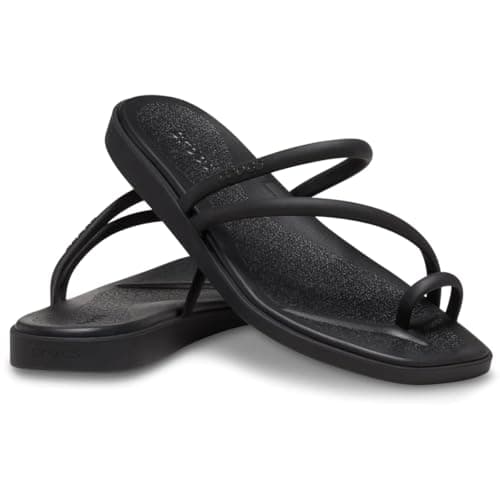 Crocs Miami Toe Loop Sandal Black 8 M
