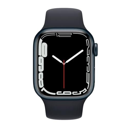 Apple Watch Series 7 (GPS, 45mm) Midnight Aluminum Case with Midnight Sport Band (Renewed)