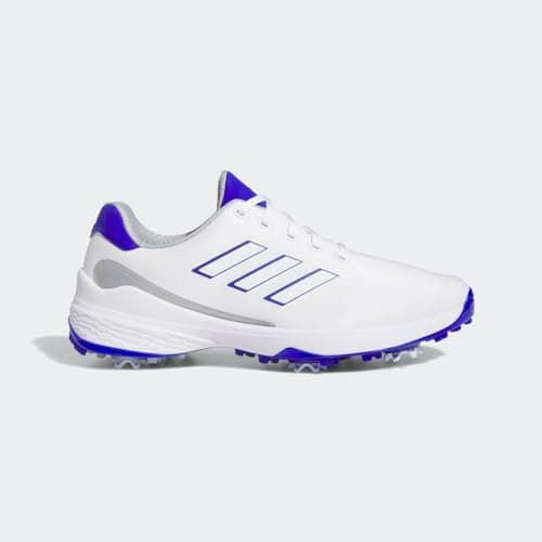 adidas Men's ZG23 Golf Shoes, Footwear White/Lucid Blue/Silver Metallic, 9.5