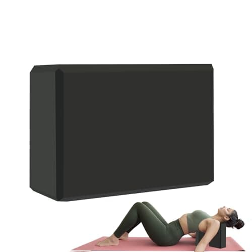 MBKHFLL Yoga Block - Supportive Latex-Free Eva Foam - Soft Non-Slip Surface with Beveled Edges for Yoga, Pilates, Meditation - Yoga Accessories for Stability, Balance, Deepen Stretches (black)