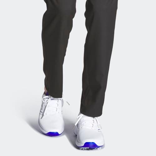 adidas Men's ZG23 Golf Shoes, Footwear White/Lucid Blue/Silver Metallic, 9.5