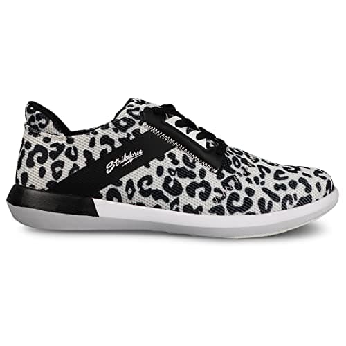 KR Strikeforce Lux Womens Athletic Bowling Shoes with a #8 Slide Pad on Both Shoes for Right or Left Handed Bowlers Leopard Size 7.5