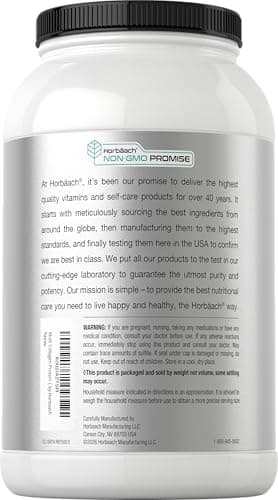 Horbaach Multi Collagen Protein Powder 32 oz | Types I, II, III, IV, V, VII, VIII, X, XII, and XXII | Grassfed Collagen Peptides | Keto & Paleo Friendly | Unflavored & Gluten Free