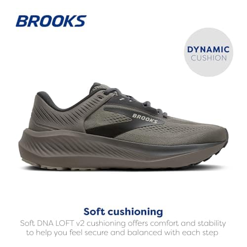 Brooks Men’s Anthem 8 Neutral Running Shoe - Rock Ridge/Grey/Coconut - 11 Medium
