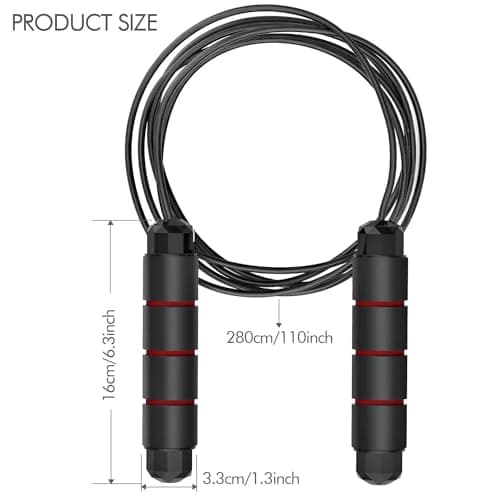 YHFAEYA Jump Rope,Adjustable Jumping Rope,Tangle Free Fast Ball Bearings skipping rope,Suitable for Men, Women, and Kids,Fitness,Workout and Slimming at Home,School.
