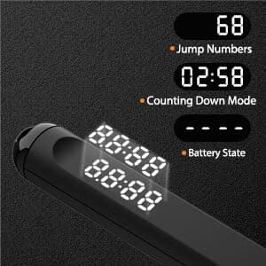 Jump Rope, Tangle free rapid speed jump ropes with counter for women,Skipping rope with app for fitness men, women's home exercise, workout, fitness gifts for adults, Kids