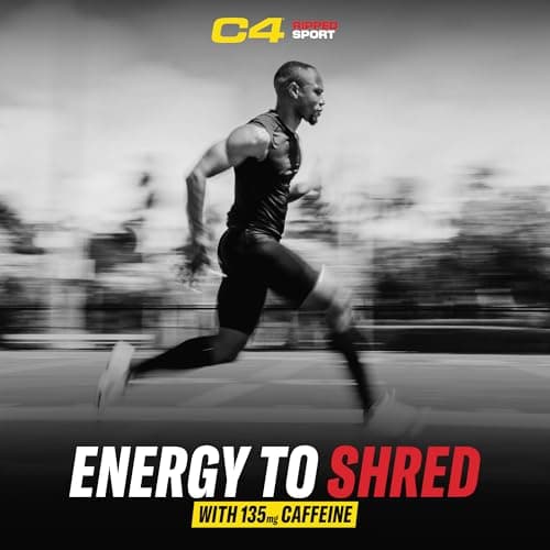 C4 Ripped Sport Pre Workout Powder Fruit Punch - NSF Certified for Sport + Zero Sugar Preworkout Energy Supplement for Men & Women - 135mg Caffeine + Weight Loss - 30 Servings