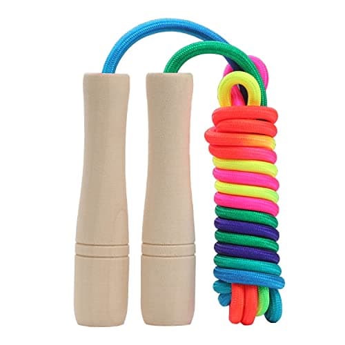 ACEONE Kids Jump Rope Review – Rainbow Cotton Skipping Rope with Wooden Handles