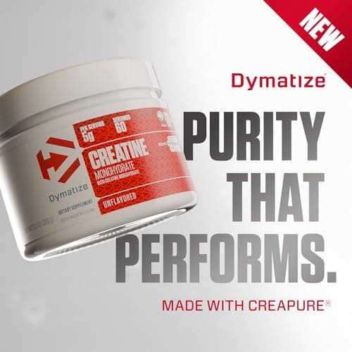 Dymatize Creatine Monohydrate Powder with CREAPURE (Product of Germany), 5g Per Serving, 60 Servings (300g), Creatine for Women and Men, Gluten Free