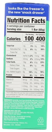 YASSO Mint Chocolate Frozen Greek Yogurt Bar 4 Count, 14 FZ