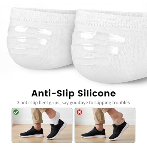 wernies No Show Men Socks, Low Cut Ankle Sock, Men Short Socks Casual Cotton Socks Size 11-13