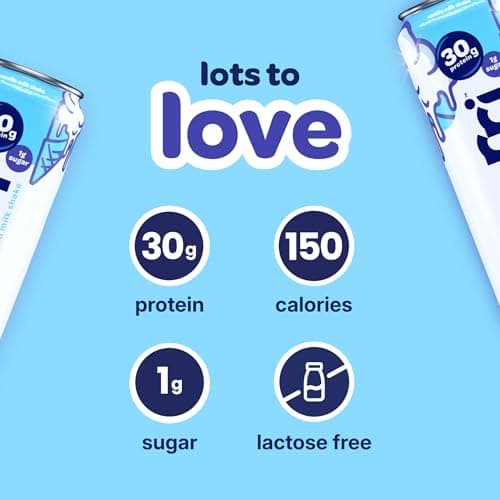 Nurri - 30g Protein Ultra Filtered Milk Shake – Vanilla - Lactose Free, Low Sugar, 150 Calories, 10 Vitamins and Minerals - 11 fl oz, 10 Cans