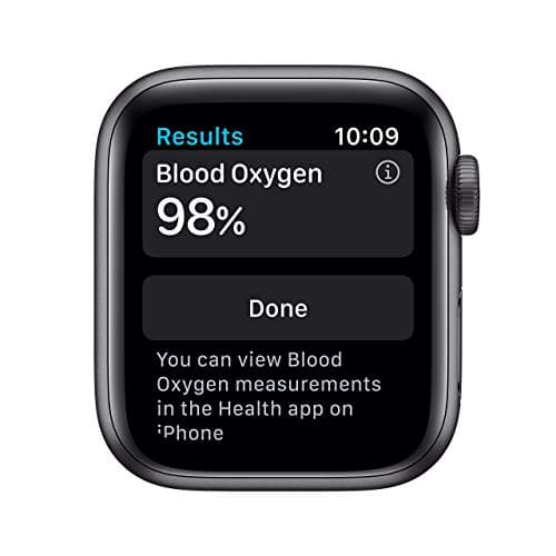 Apple Watch Series 6 (GPS, 40mm) - Space Gray Aluminum Case with Black Sport Band (Renewed)