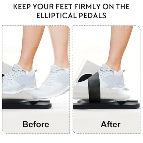 GUMWIG Leg Exerciser Traction Straps, Under Desk Elliptical Trainer 2 Pack Traction Straps,Electric Leg Exerciser Ellipse Equipment Pedal Band for Seniors to Secure & Stability Foot Accessories
