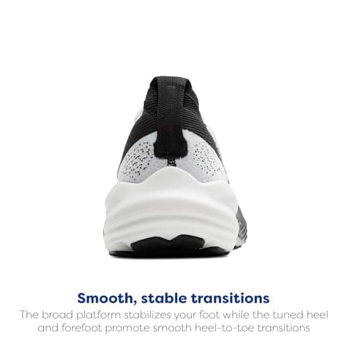 Brooks Women’s Glycerin Stealthfit 22 Neutral Running Shoe - White/Grey/Black - 9 Medium