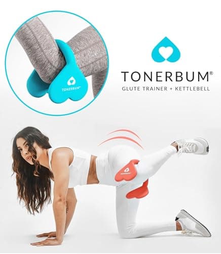 TonerBum Patented Kettlebell Dumbbell Weight for Women and Men - Iron Core Booty Exercise Weights for Glute, Butt & Legs Training - Dumbbell and Kettlebell Workout Weight with Non-Slip Grip - 5 LB