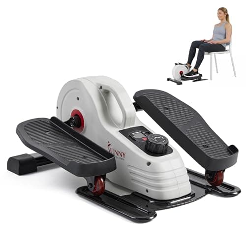 Sunny Health & Fitness Sitting Under Desk Pedal Exerciser, Portable Training Machine for Senior Exercise, Home Workout Elliptical & Bike - SF-E3872