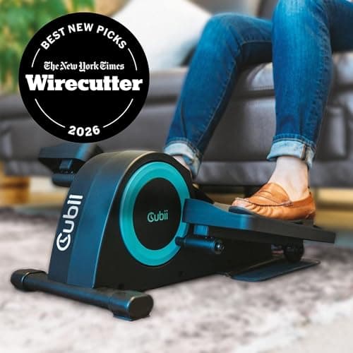 Cubii JR1, Under Desk Elliptical, Bike Pedal Exerciser, Seated Elliptical, Work from Home Fitness, Mini Elliptical Machines for Home Use, Exerciser for Seniors, Desk Exercise, Aqua…