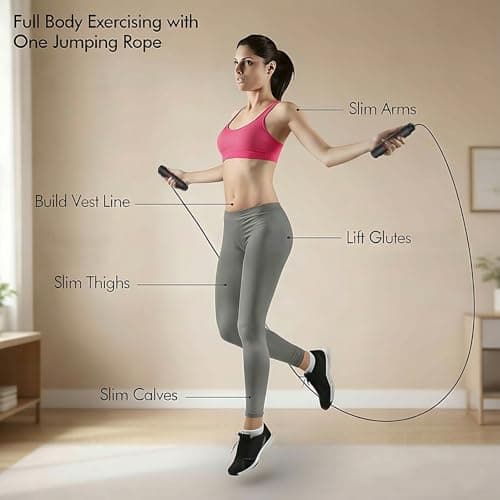 YHFAEYA Jump Rope,Adjustable Jumping Rope,Tangle Free Fast Ball Bearings skipping rope,Suitable for Men, Women, and Kids,Fitness,Workout and Slimming at Home,School.