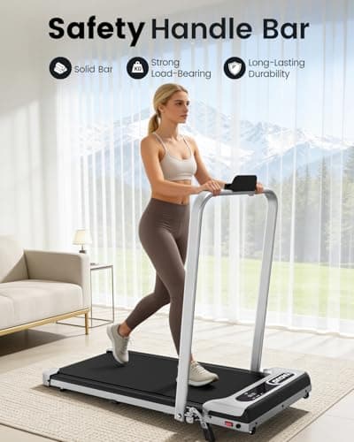 Yagud Walking Pad Treadmill for Home Office, Portable Under Desk Treadmill with Remote Control and LED Display, Walking Jogging Running Machine