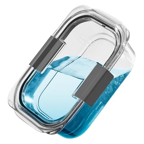 Rubbermaid Brilliance Tritan Plastic Food Storage Containers BPA Free Airtight Lids Ideal for Lunch Meal Prep & Leftovers Set of 5 (3.2 Cup)