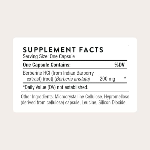 THORNE - Berberine - 200 mg (Formerly Berbercap) - Supports Heart Function, Immune System and Gut Health* - 60 Capsules