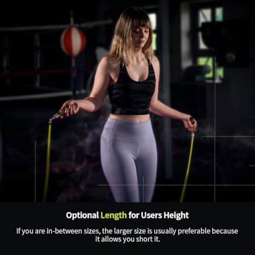 Hererope 1/4LB Weighted Jump Rope For Men Women Fitness - L Size