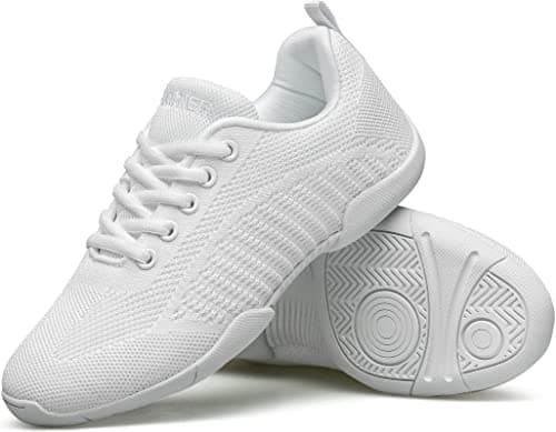 BAXINIER Girls White Cheerleading Shoes Review – Breathable Youth Sneakers