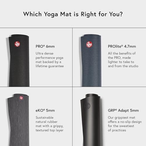 Manduka PRO Yoga Mat 71" - 6mm | Lifetime Durability | Hygienic Construction | Premium Studio Quality | Teacher Approved | 71 x 26 inches | Black Sage