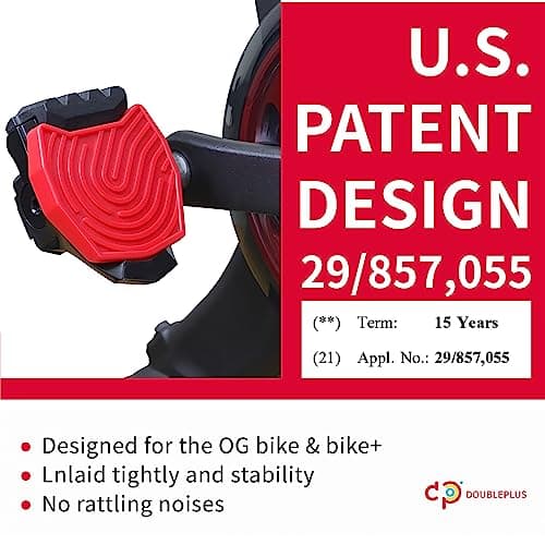 Doubleplus Pedals for Regular Shoes Compatible with Peloton Bike & Bike Plus, Accessories Pedal Converter, Replacement Pedal Inserts Adapter for Original, Flat Pedals Clipless for Cross Training