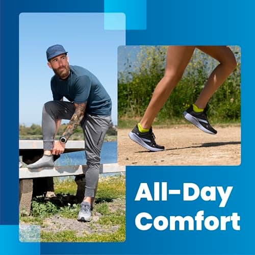 Balega Hidden Comfort Performance No Show Athletic Running Socks for Men and Women (3-Pack), White, Medium