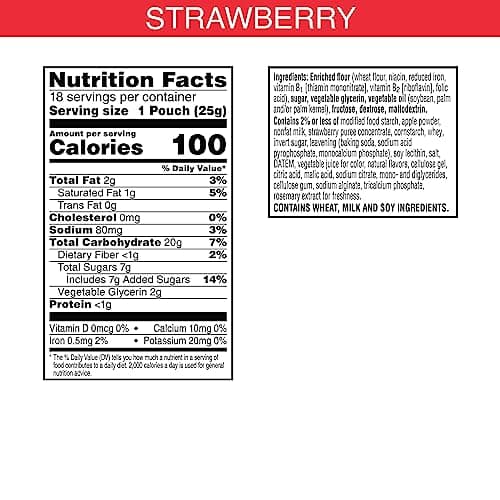 Special K Bar Pastry Crisps, 100 Calories, Breakfast Bars, Value Size, Strawberry, 15.84oz Box (36 Crisps)