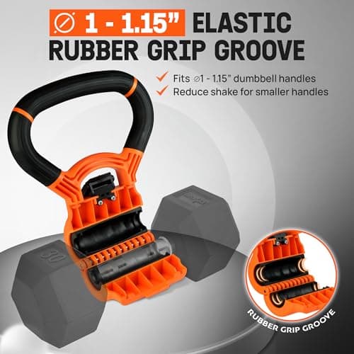 Yes4All Kettlebells Grip, Dumbbell Grip Handle, Convert Dumbbells into Kettlebell for Home Gym, Kettlebell for Weights Plate
